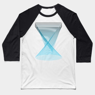 Spiral graphic in black and blue Baseball T-Shirt